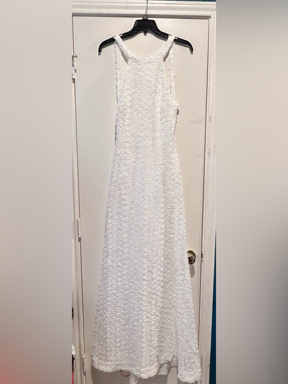Lulu's White Halter Textured Maxi Dress - Picture 6 of 12